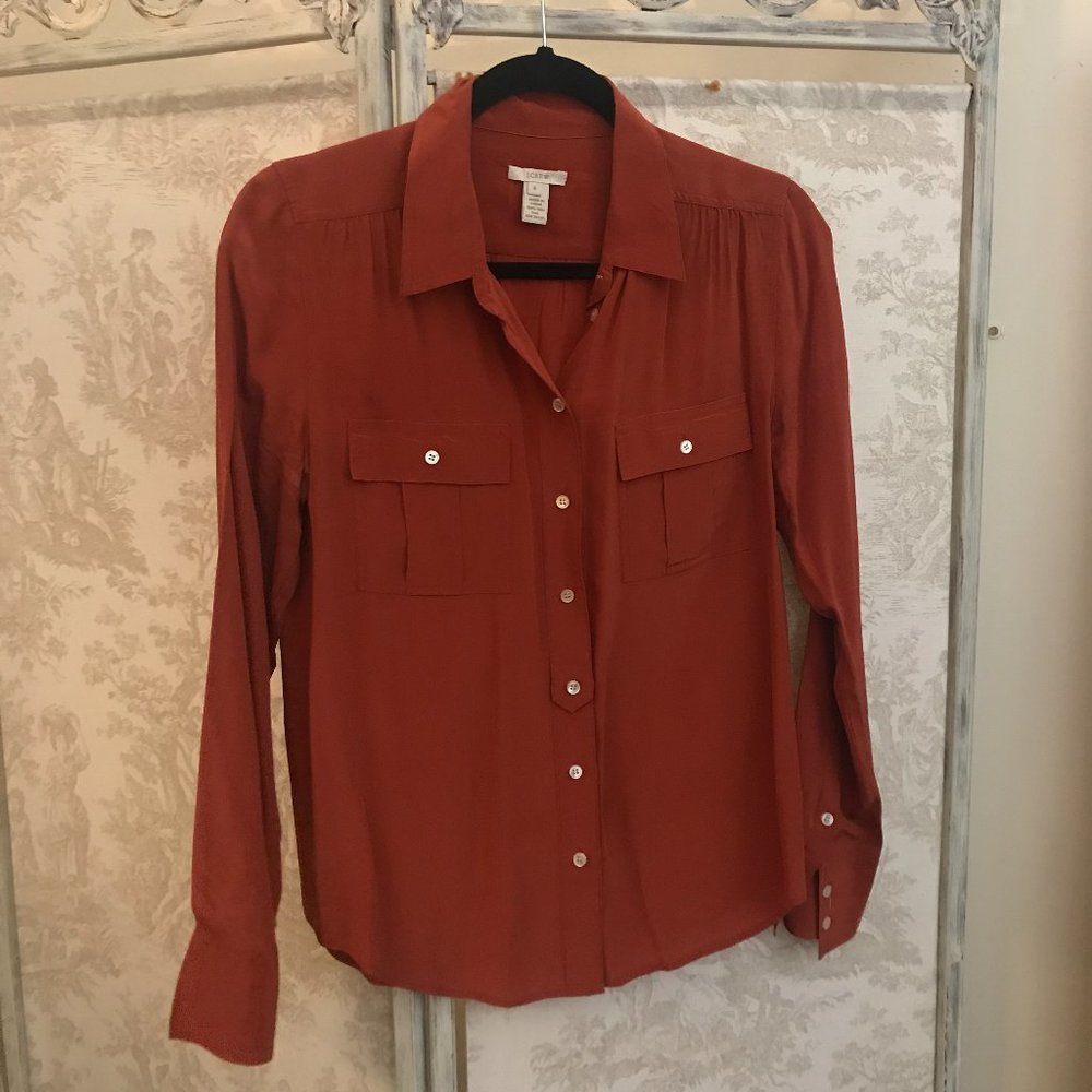 J. Crew 100 % Silk Shirt